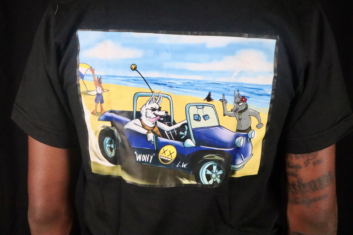 Wolfe At The Beach Tee